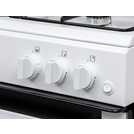 Bush twin cavity gas cooker in white, 60cm - British product