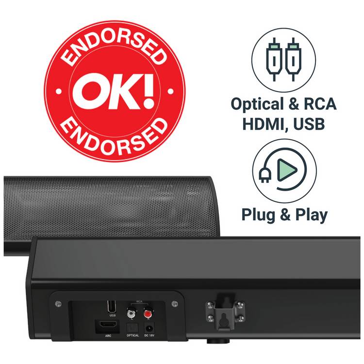 Majority Teton 2.1Ch soundbar with subwoofer - British product