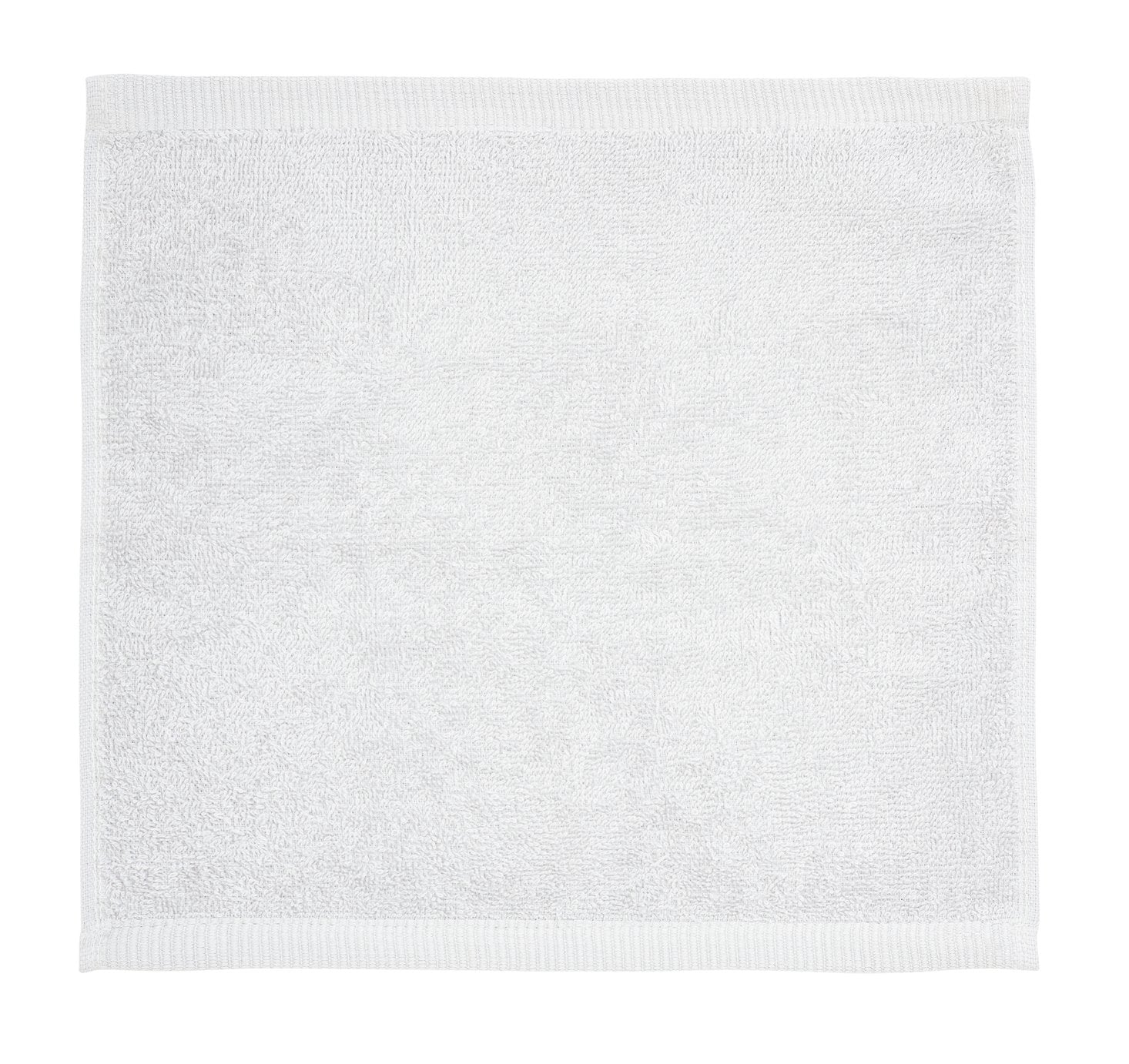 Home Essentials Super White face cloths 2 pack 30cm x 30cm, UK version