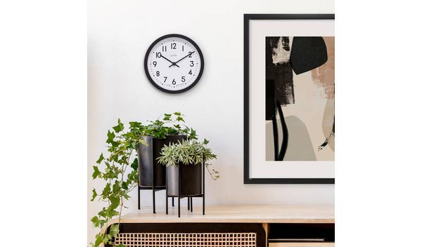 Acctim Elstow Retro Analogue Wall Clock - Black