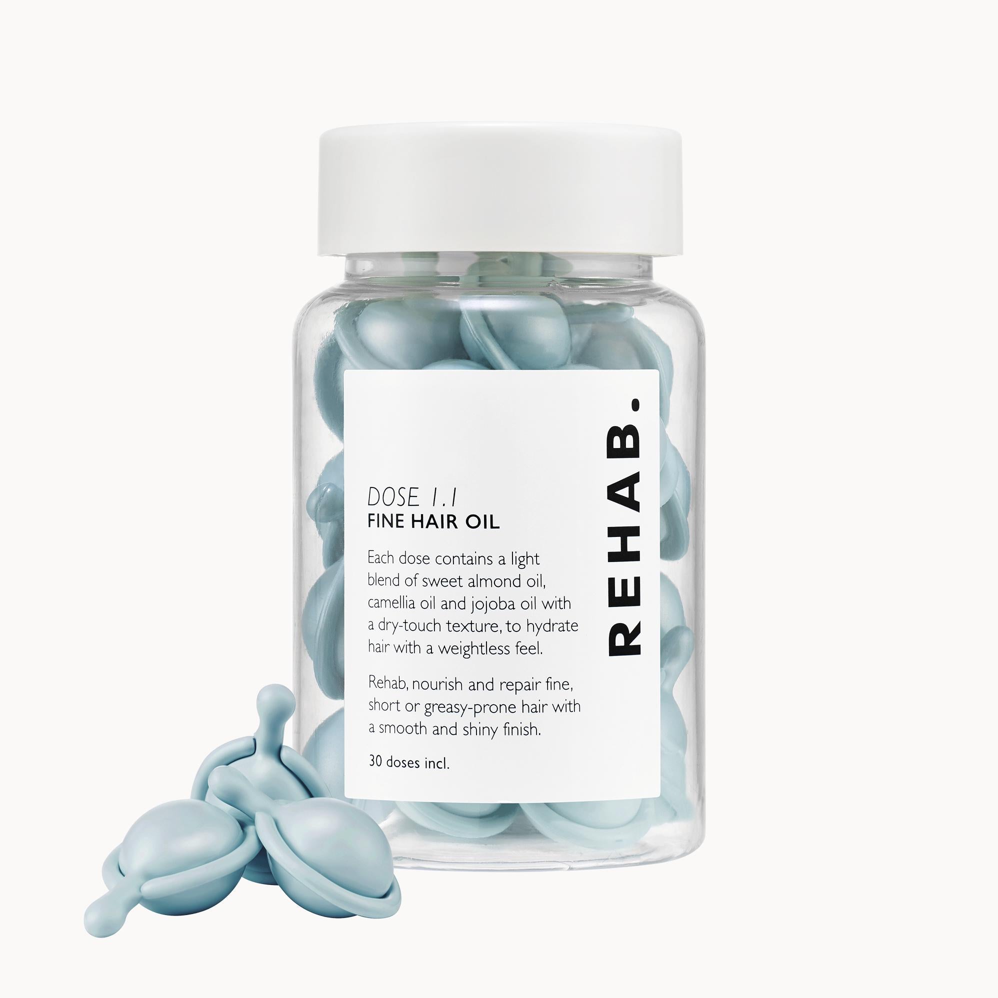 Rehab fine hair oil capsules 30 x 1ml, imported from the UK