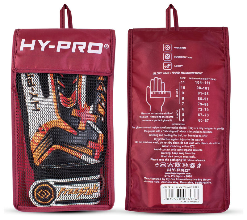 Hy-Pro junior goalkeeper gloves size 6, UK version
