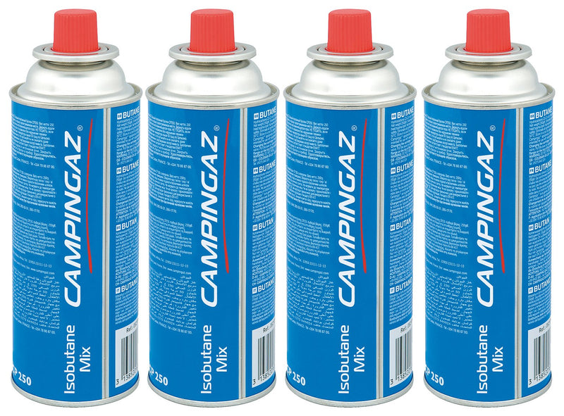 Campingaz resealable CP250 gas cartridge pack of 4 - British product
