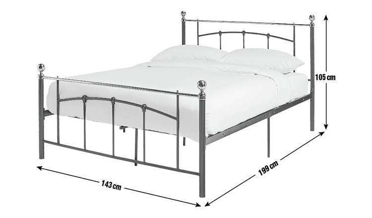 Argos Home Yani white double metal bed frame - British product