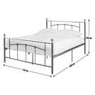 Argos Home Yani white double metal bed frame - British product