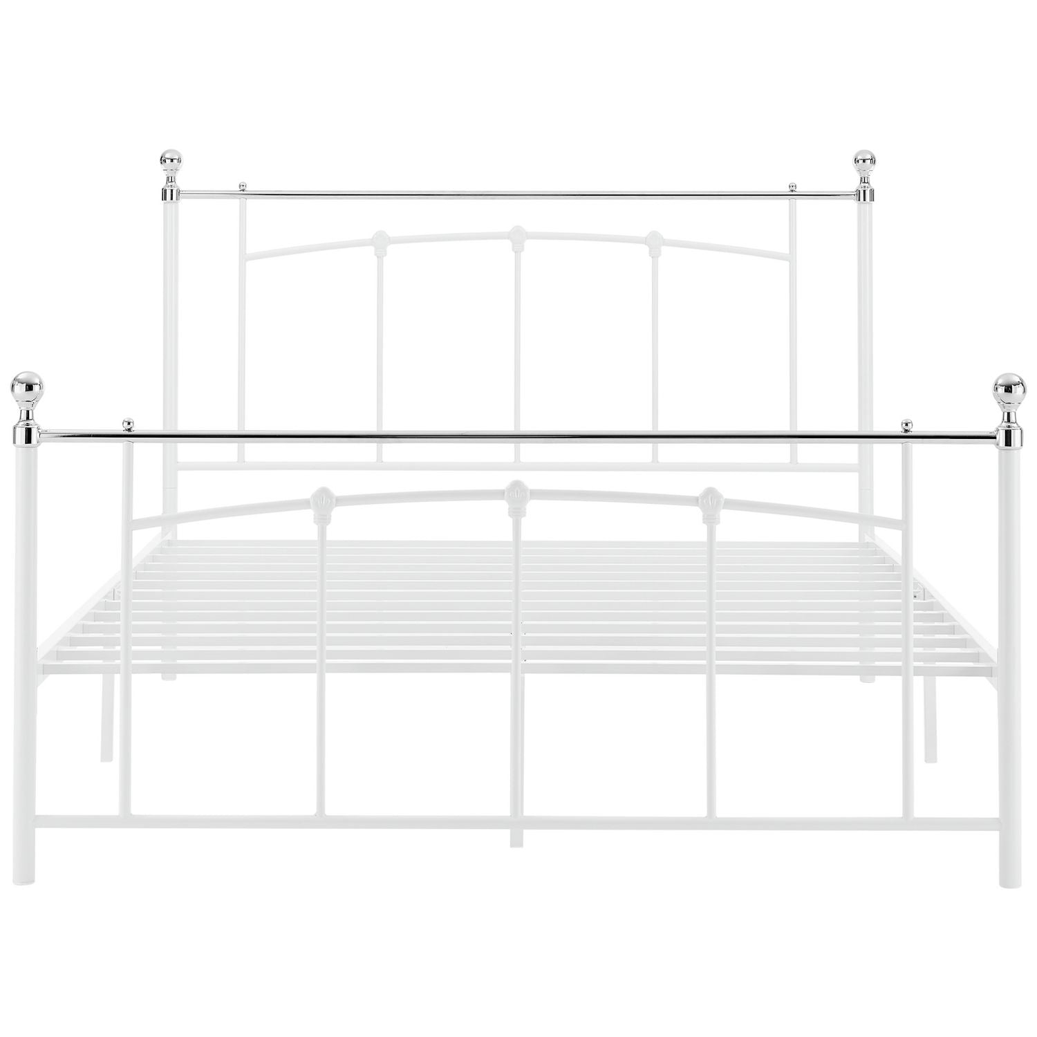 Argos Home Yani white double metal bed frame - British product