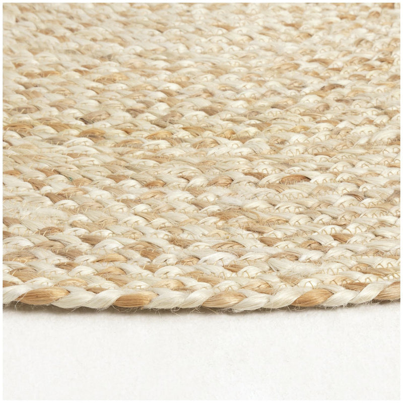 Habitat Braided Round Natural Jute Flatweave Rug 100cm, UK version