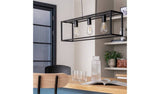 Argos Home Carriage Metal Flush Ceiling Light Matt Black - British product