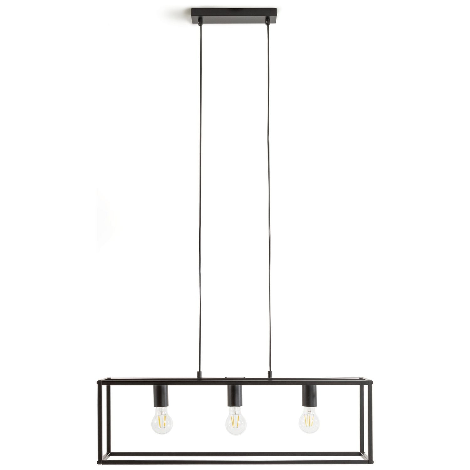 Argos Home Carriage Metal Flush Ceiling Light Matt Black - British product