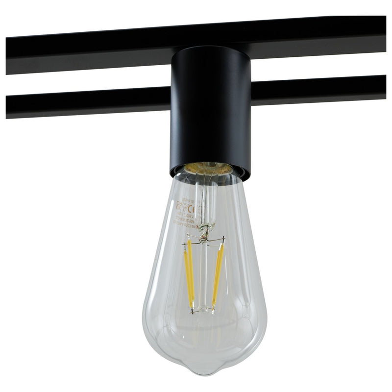 Argos Home Carriage Metal Flush Ceiling Light Matt Black - British product