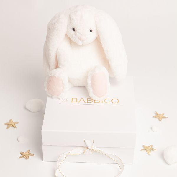 Babbico Gift Boxed Blossom The Bunny White & Pink Soft Toy GOODS Superdrug   