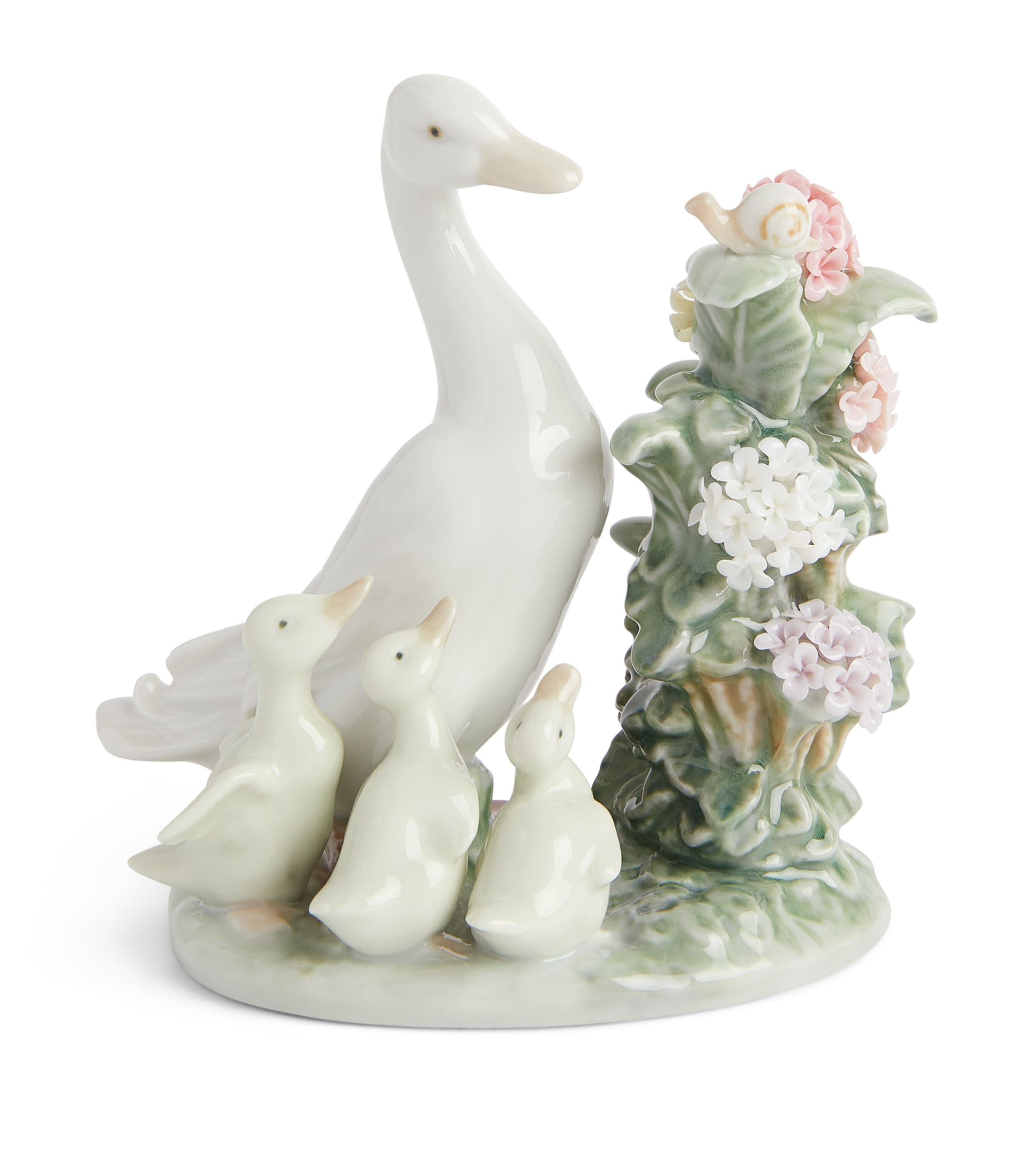 Lladró How Do You Do figurine with duck family and snail, UK version