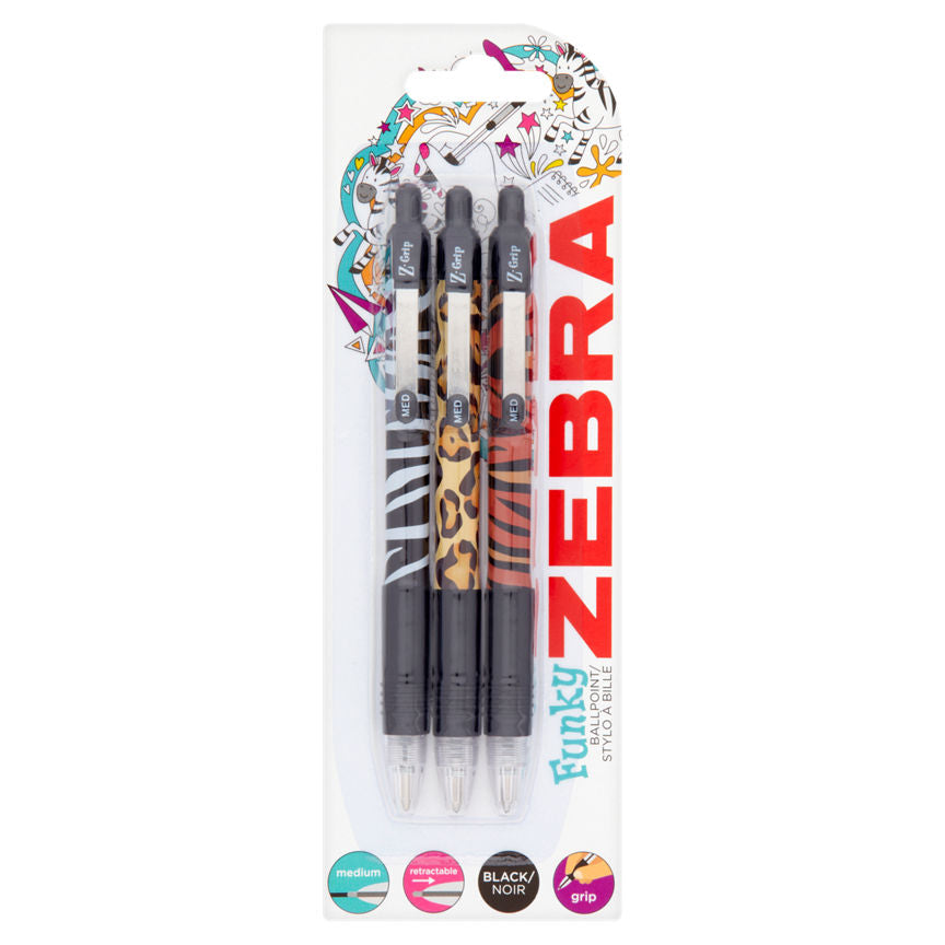 Zebra Z-Grip Funky Ballpoint Pens