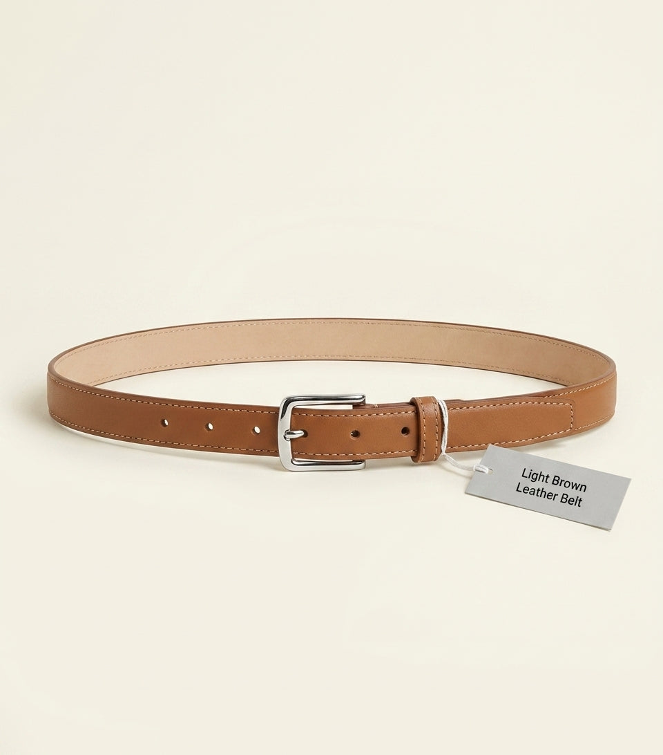 McQueen leather belt with T-Bar buckle, UK version