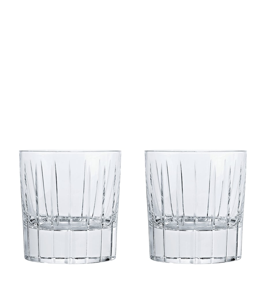 Christofle set of 2 crystal old fashioned glasses 190ml - British product