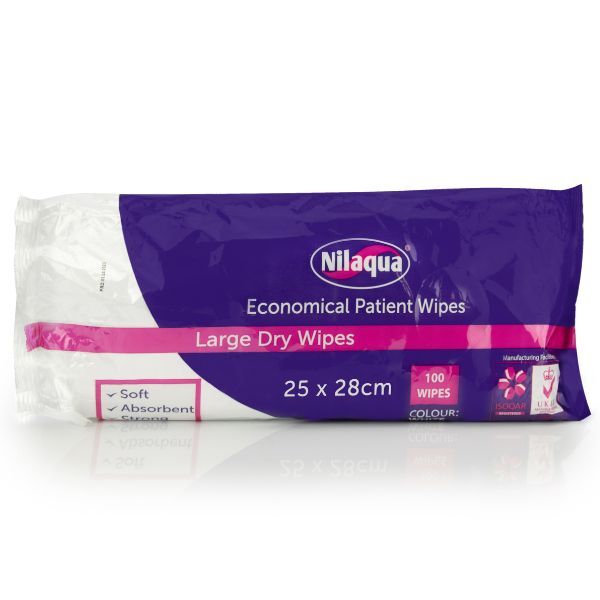 Nilaqua Large Dry Wipes 100 Sheets