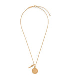 Dolce&Gabbana gold-tone medal horn necklace 45cm, imported from the UK