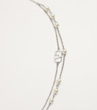 Valentino Garavani faux pearl double-layered VLogo necklace, UK version
