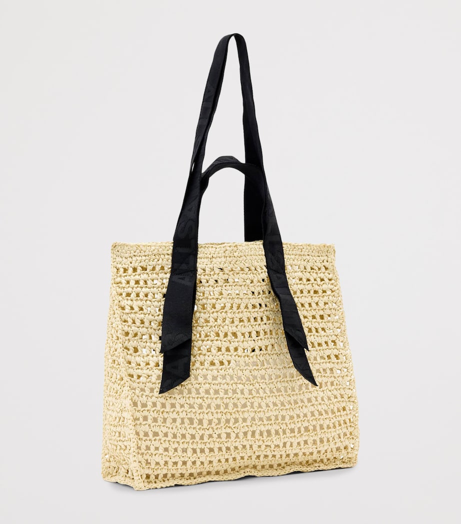 AllSaints Lullah straw paper mesh tote bag, UK version