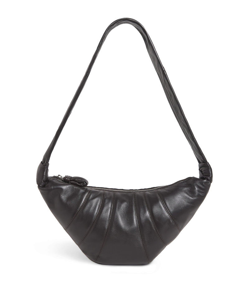 Lemaire medium grained leather croissant shoulder bag (British brand)
