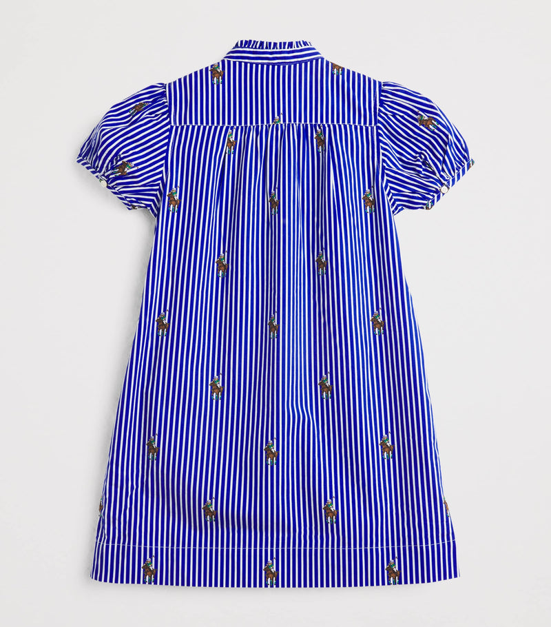 Ralph Lauren Kids Cotton Stripe Polo Bear Dress (2-7 Years), imported from the UK