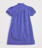 Ralph Lauren Kids Cotton Stripe Polo Bear Dress (2-7 Years), imported from the UK