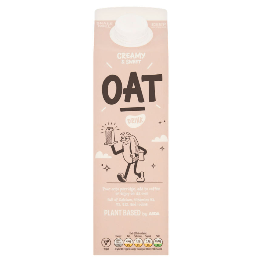 Plant Based by ASDA Oat Drink 1Litre GOODS ASDA   