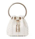 Jimmy Choo Micro Bon Bon bag satin pearls (British brand)