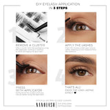Nanolash pre-glued lashes CLASSY 36 clusters, imported from the UK