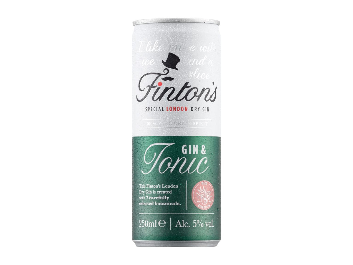 Gin and tonic ready to drink 250ml can, imported from the UK
