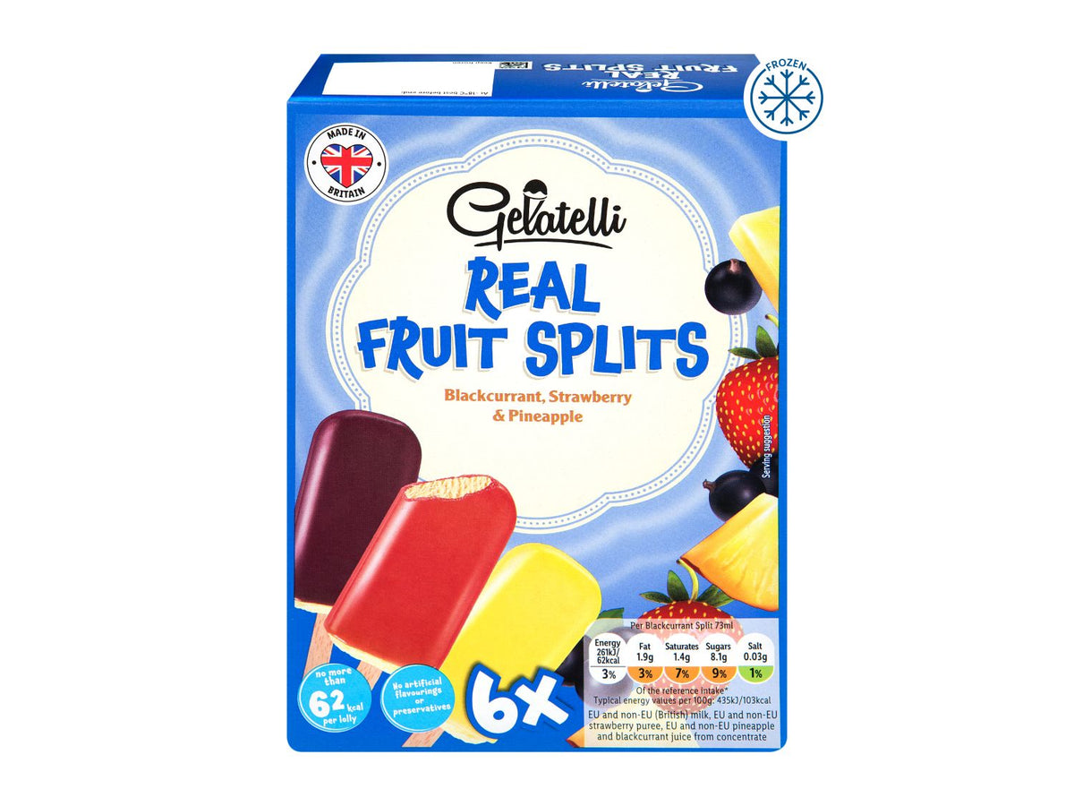Fruit Splits 6 pack biscuits, British product