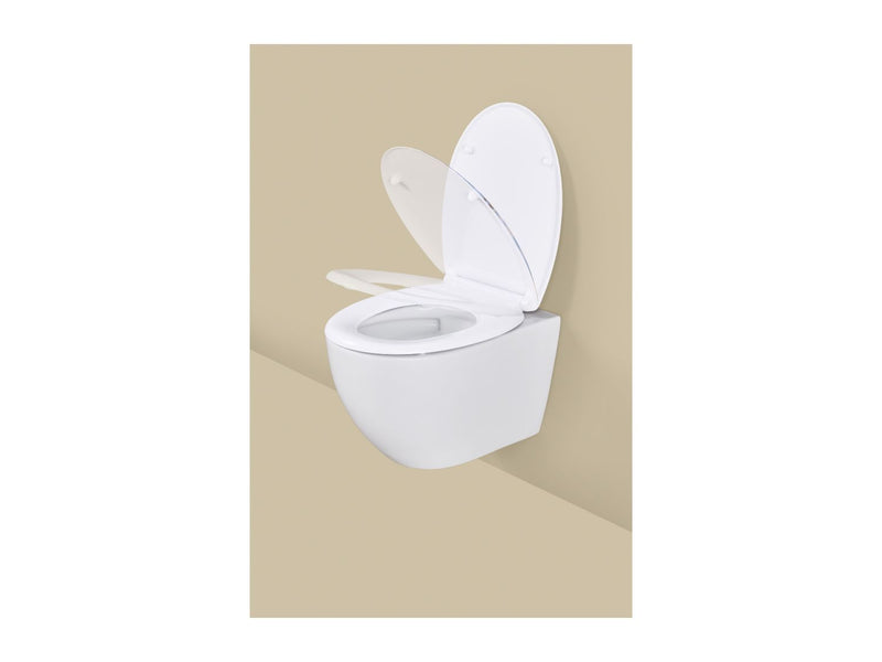 Patterned toilet seat with soft close mechanism (British brand)