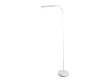 White LED floor lamp with adjustable gooseneck and touch dimmer (British brand)