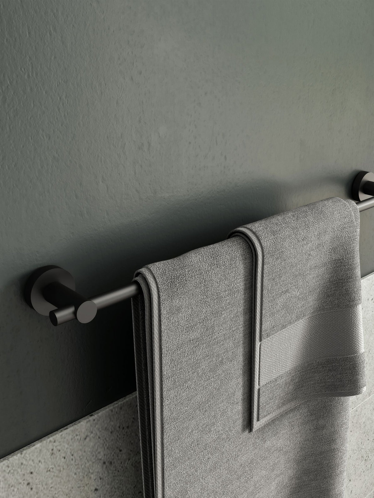 Croydex Epsom black towel rail, UK version