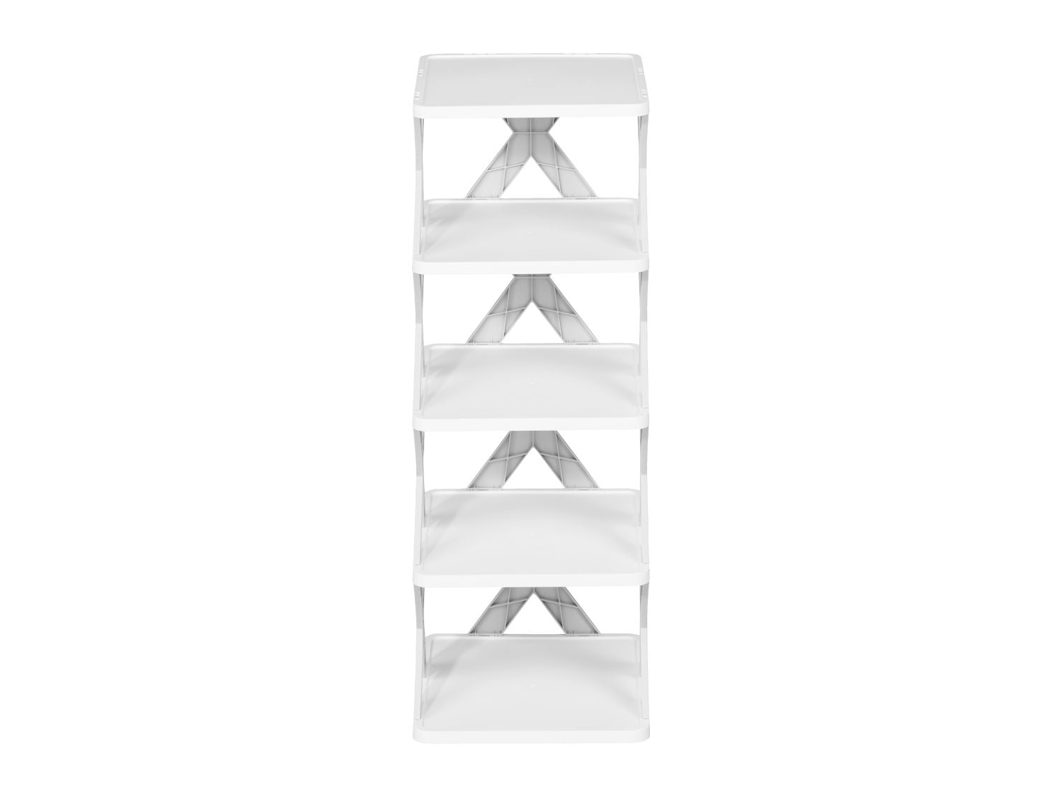 Five-tier shoe storage rack plastic organiser, UK version