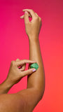 Lush green Glitterbug body shimmer bar, UK version