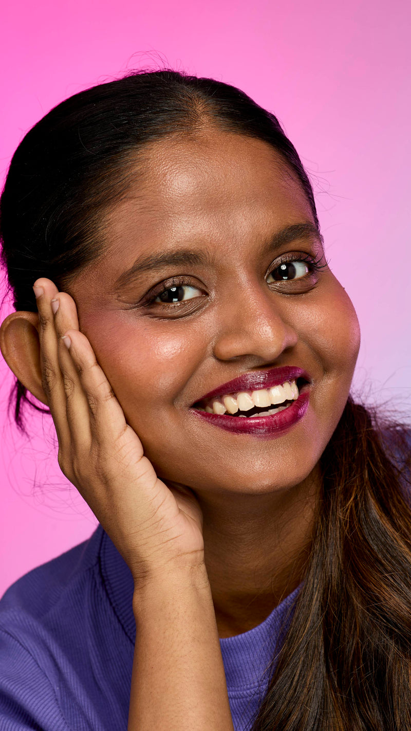 Lush Tartlet lip cream in a purple shade (British brand)