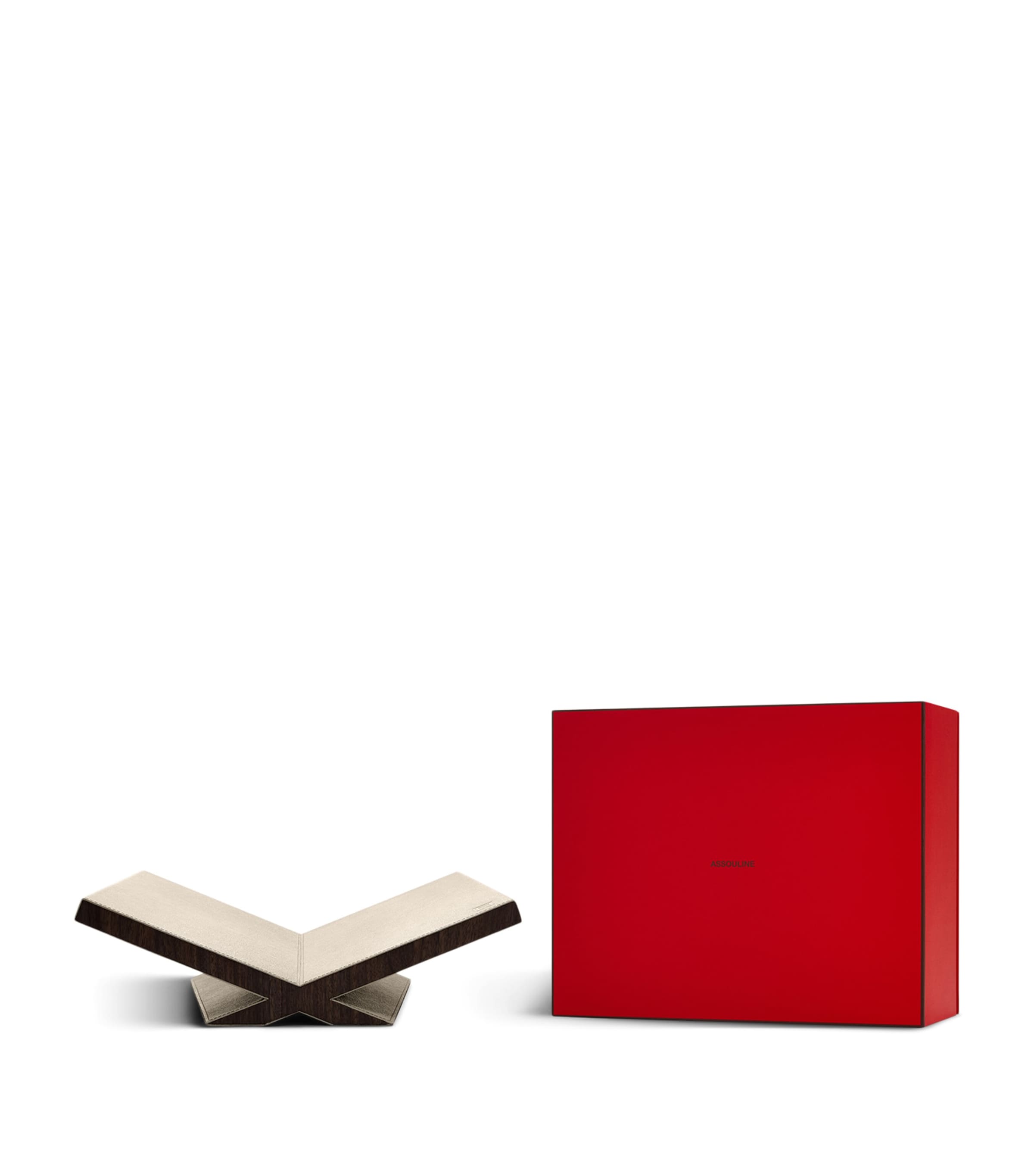 Assouline walnut leather classic culture bookstand - British product