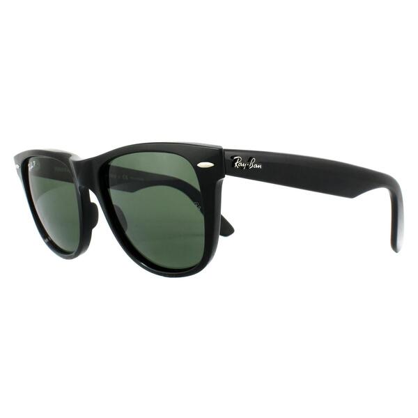 Ray-Ban Wayfarer 2140 black polarised unisex sunglasses - British product