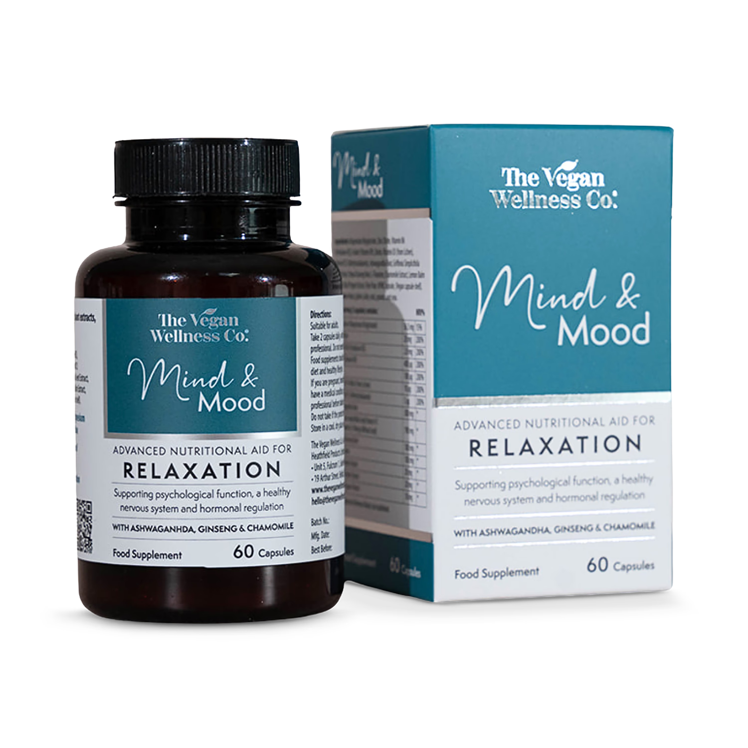 Vegan Wellness Co. Mind & Mood supplement 60 capsules, UK version