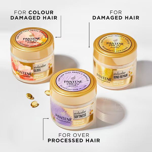 Pantene Silky & Glowing Hair Mask 300ml, imported from the UK