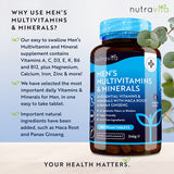 Nutravita Men's Multivitamins & Minerals - 180 Vegan Tablets GOODS Superdrug   