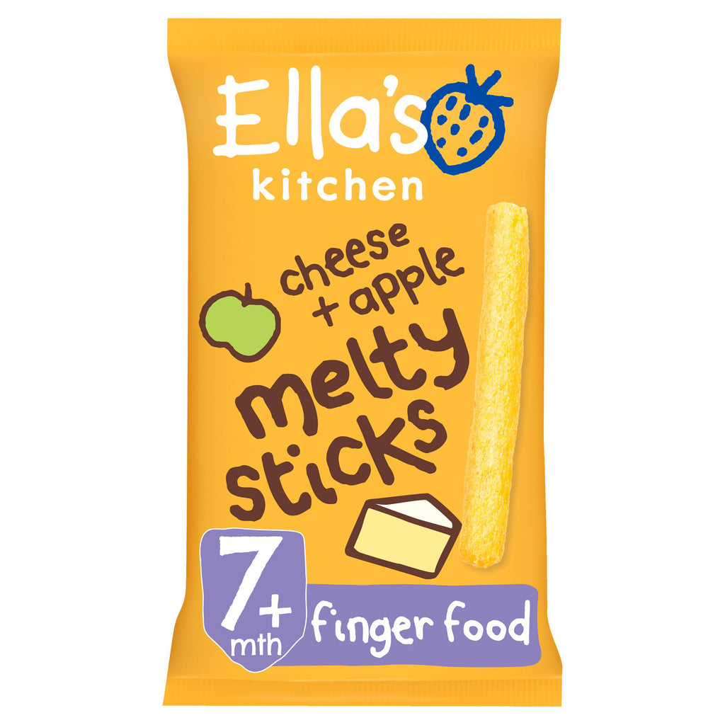 Ella's Kitchen Organic Cheese & Apple Melty Sticks Baby Snack 7+ Months 16g