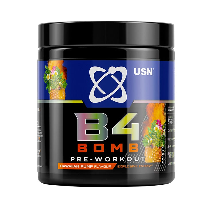 USN B4 Bomb Pre-Workout Hawaiian Pump 300g Pre Workout Supplements Holland&Barrett