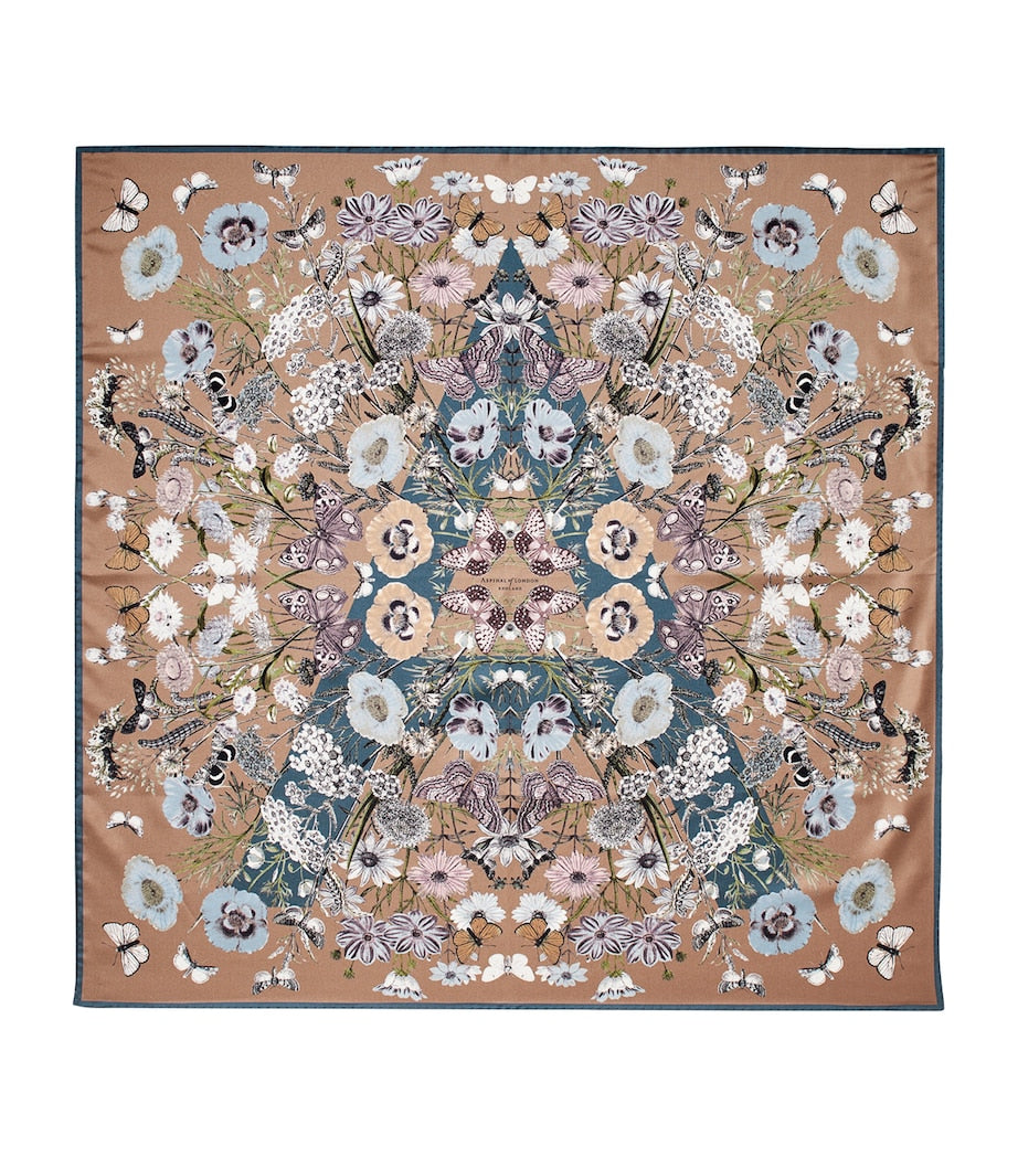 Aspinal of London silk printed square scarf 90cm (British brand)