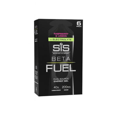 Superdrug SIS BETA Fuel + Electrolyte Gels Raspberry & Lemon Energy Gel 6x60ml- Buy online at McGrocer
