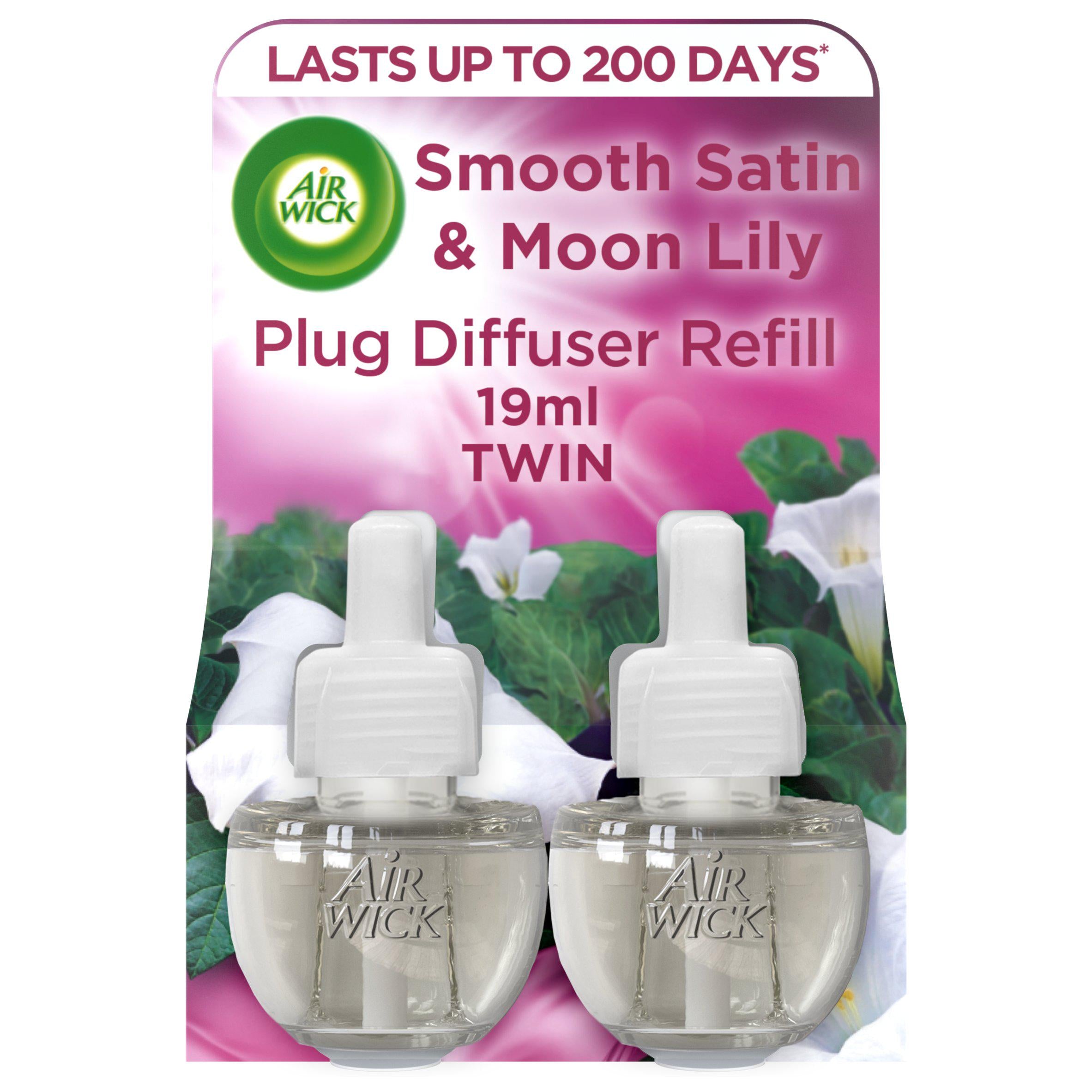 Air Wick Air Freshener Plug In Refill Smooth Satin & Moon 2x19ml Aircare Sainsburys   