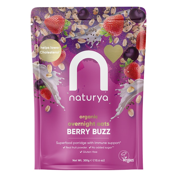 Naturya Overnight Oats Berry Buzz Organic 300g Oats & Porridge Holland&Barrett   