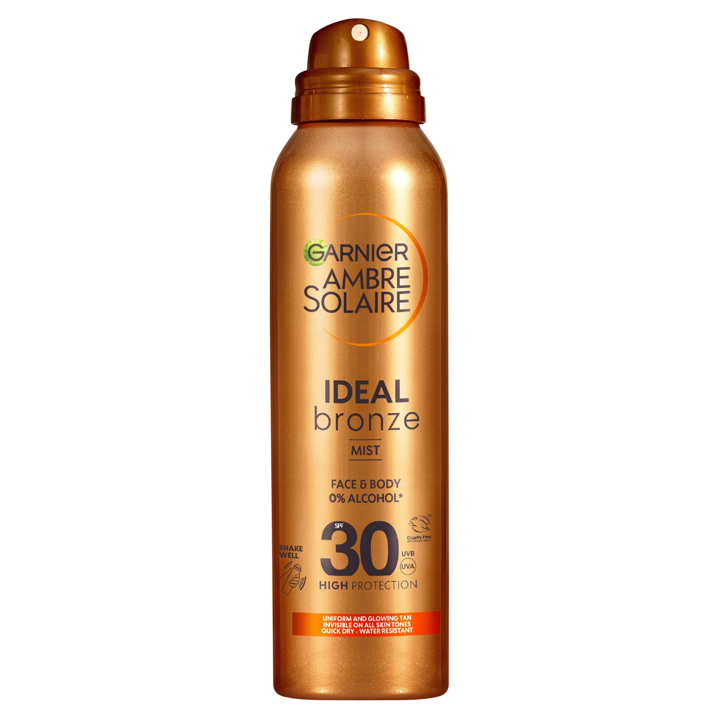 Garnier Ambre Solaire Ideal Bronze Tanning Mist For Face & Body SPF 30 150ml GOODS Sainsburys   