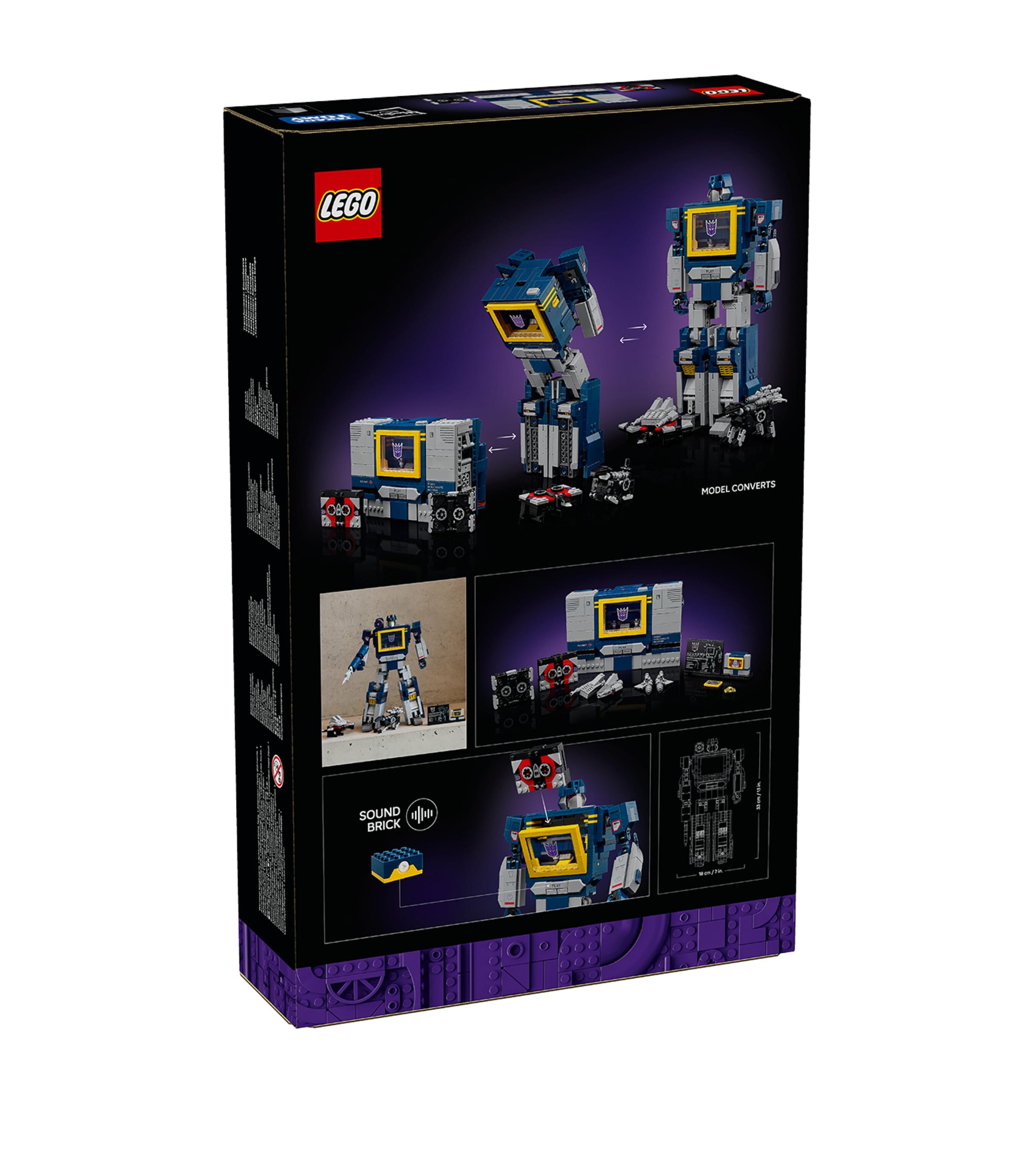 Lego Transformers Soundwave buildable figure set with 1505 pieces, UK version